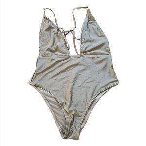 Stylish Gold One-Piece Swimsuit